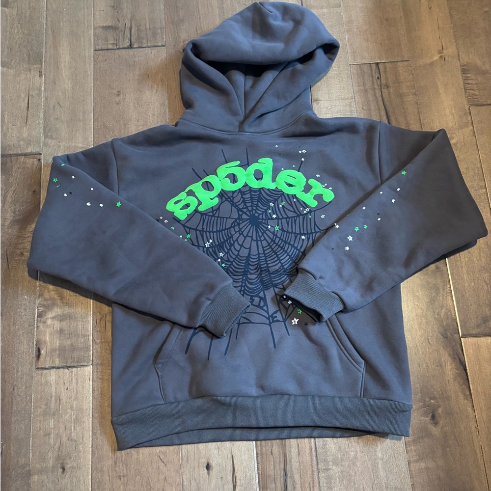 Gray Spider Graphic Hoodie